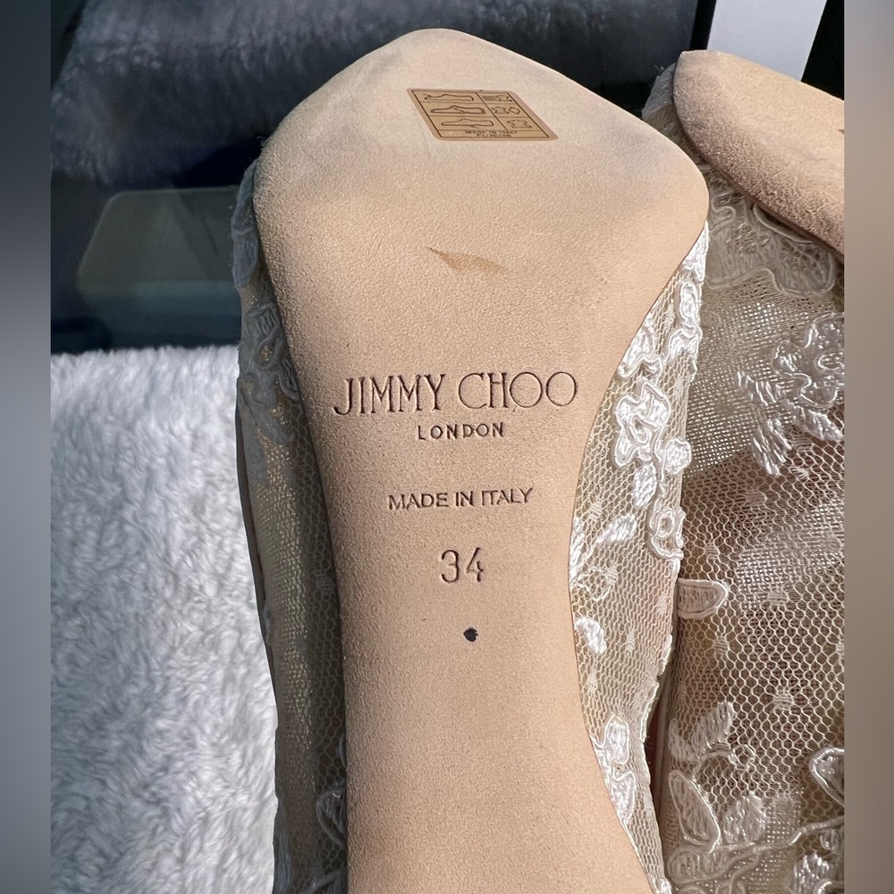 Jimmy Choo Romy 85 Lace Pumps - Picture 2 of 8